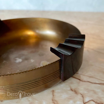 1930s Chase Streamline Deco English Bronze Utility Ash Tray