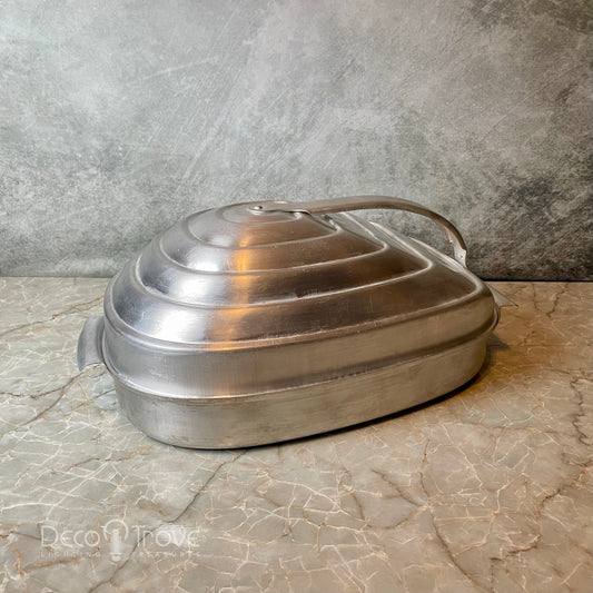 1940s Zephyr Streamline Deco Aluminum Roasting Pan