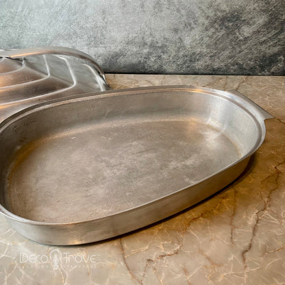 1940s Zephyr Streamline Deco Aluminum Roasting Pan