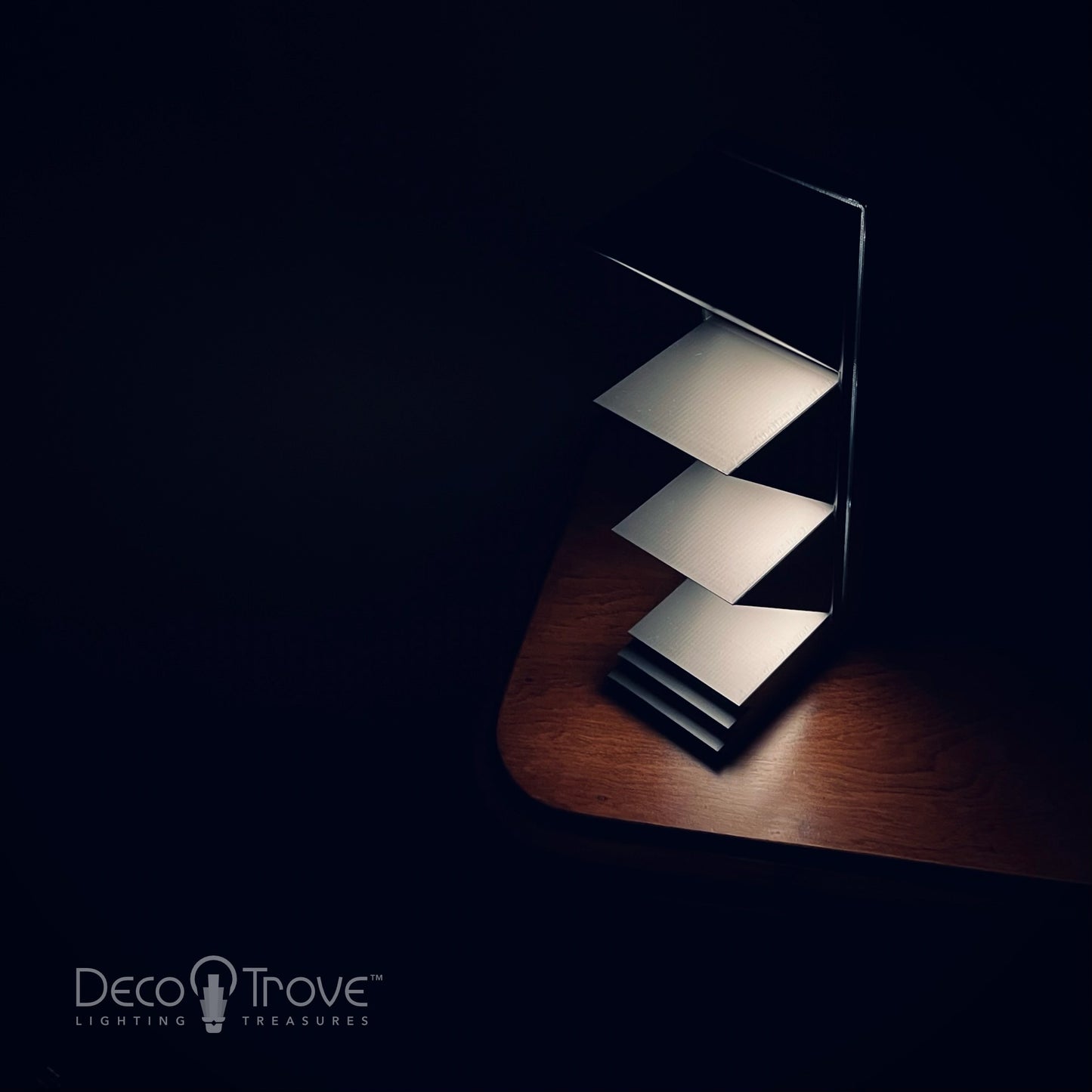 Deco Zig-Zag Skyscraper Stepped Geometric Cubist Deskey Accent Lamp - ART LITE mini™ D100