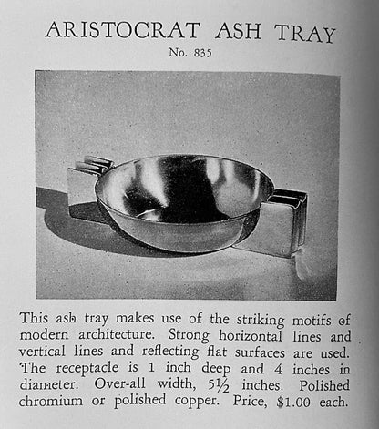 1930s Chase Chrome Aristocrat Ash Tray