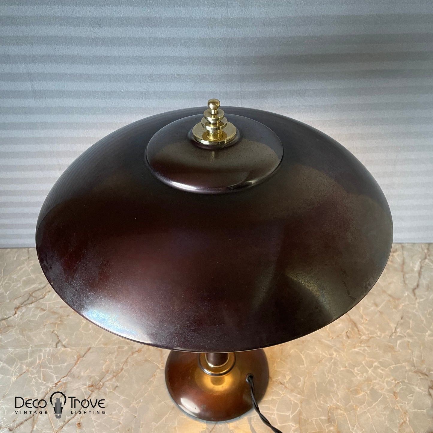 1930s Machine Age Deco Normandy Bronze Guardsman Jr. Lamp - Bert Dickerson